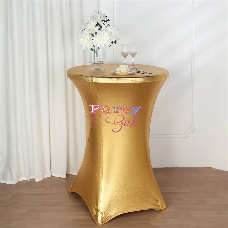Wedding Qq - Gorąca sprzedaż metaliczny elastan obrus stół