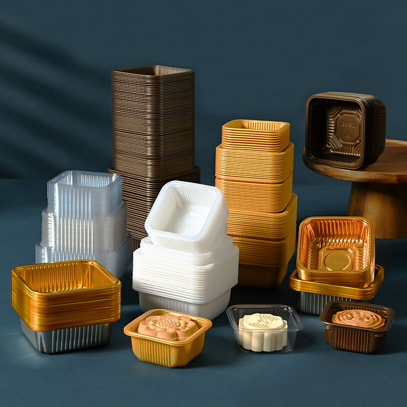 Wedding Cake Supply - 100szt Plastikowa taca na ciasto księżycowe