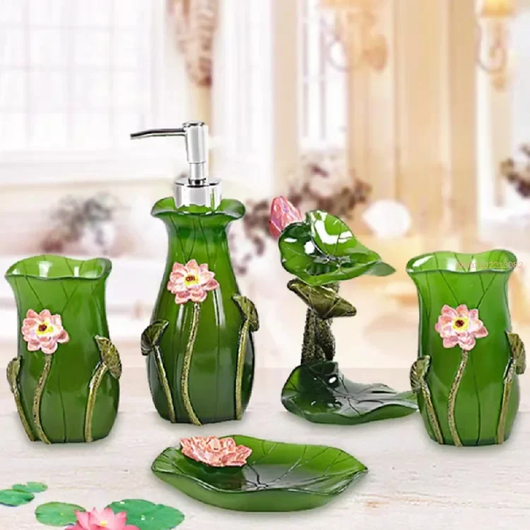 5 szt./zestaw Żywiczne Akcesor – Wedding Bathroom Supply Kit recenzja i cena