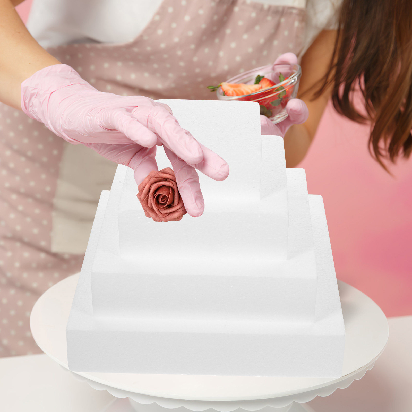 4 szt. białych makiet ciast do – Wedding Cake Supply recenzja i cena