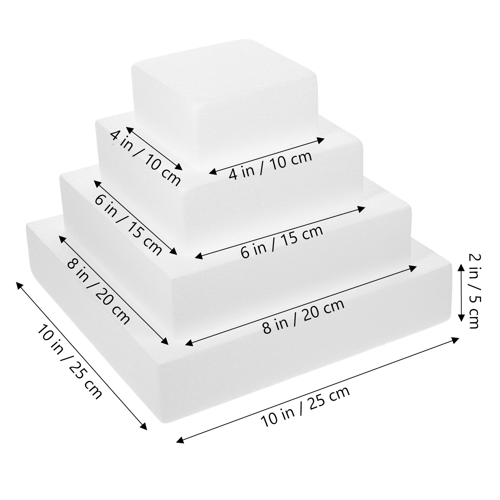 4 szt. białych makiet ciast do – Wedding Cake Supply recenzja i cena