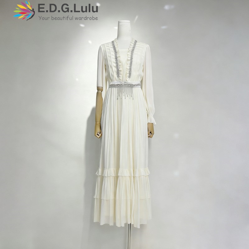 EDGLuLu Eleganckie Białe Szyfo – Wedding Lulu recenzja i cena